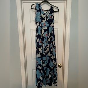 Jessica Simpson floral red, white and blue dress. Very flattering and comfy.